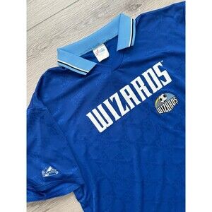 Vintage 90s Majestic MLS Kansas City Wizards Fútbol Soccer Jersey Rare- sz L